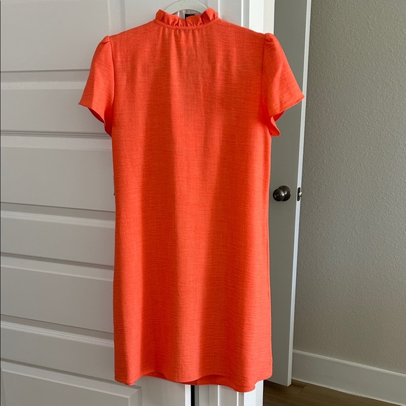 New DKNY Coral Flutter Sleeve Shift Dress Sz 6 - Picture 7 of 10
